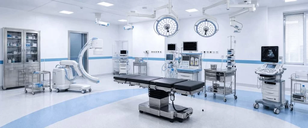 Hygienic stainless-steel hardware for medical and food industries