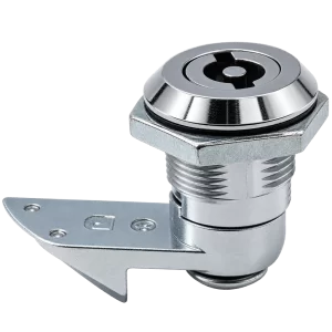 Quarter-turn cam lock for industrial cabinets and enclosures