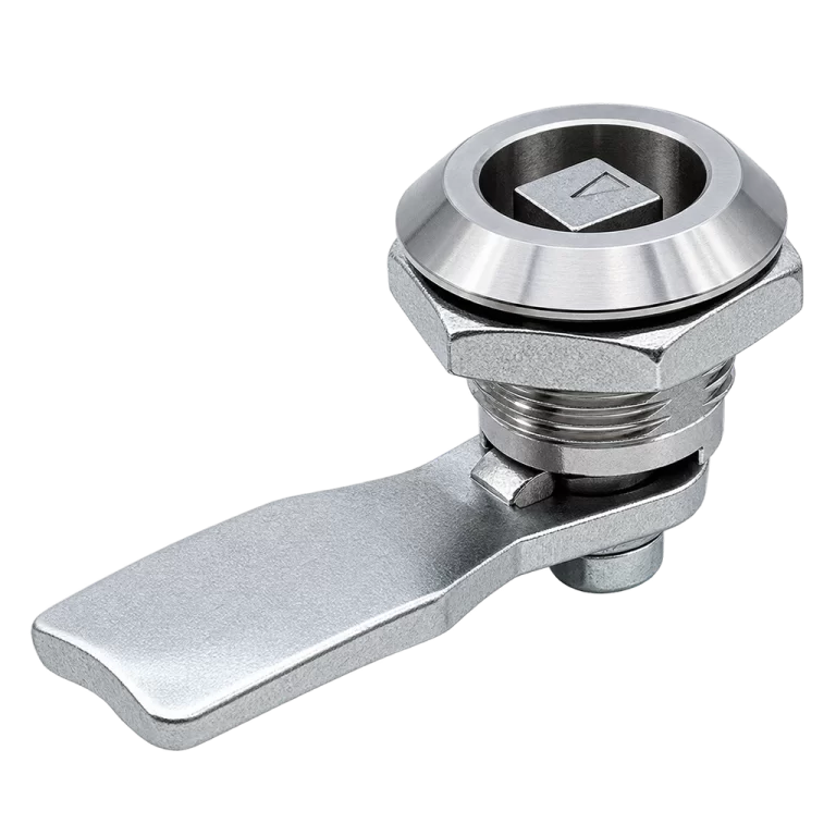 Cam latch for construction equipment service panels